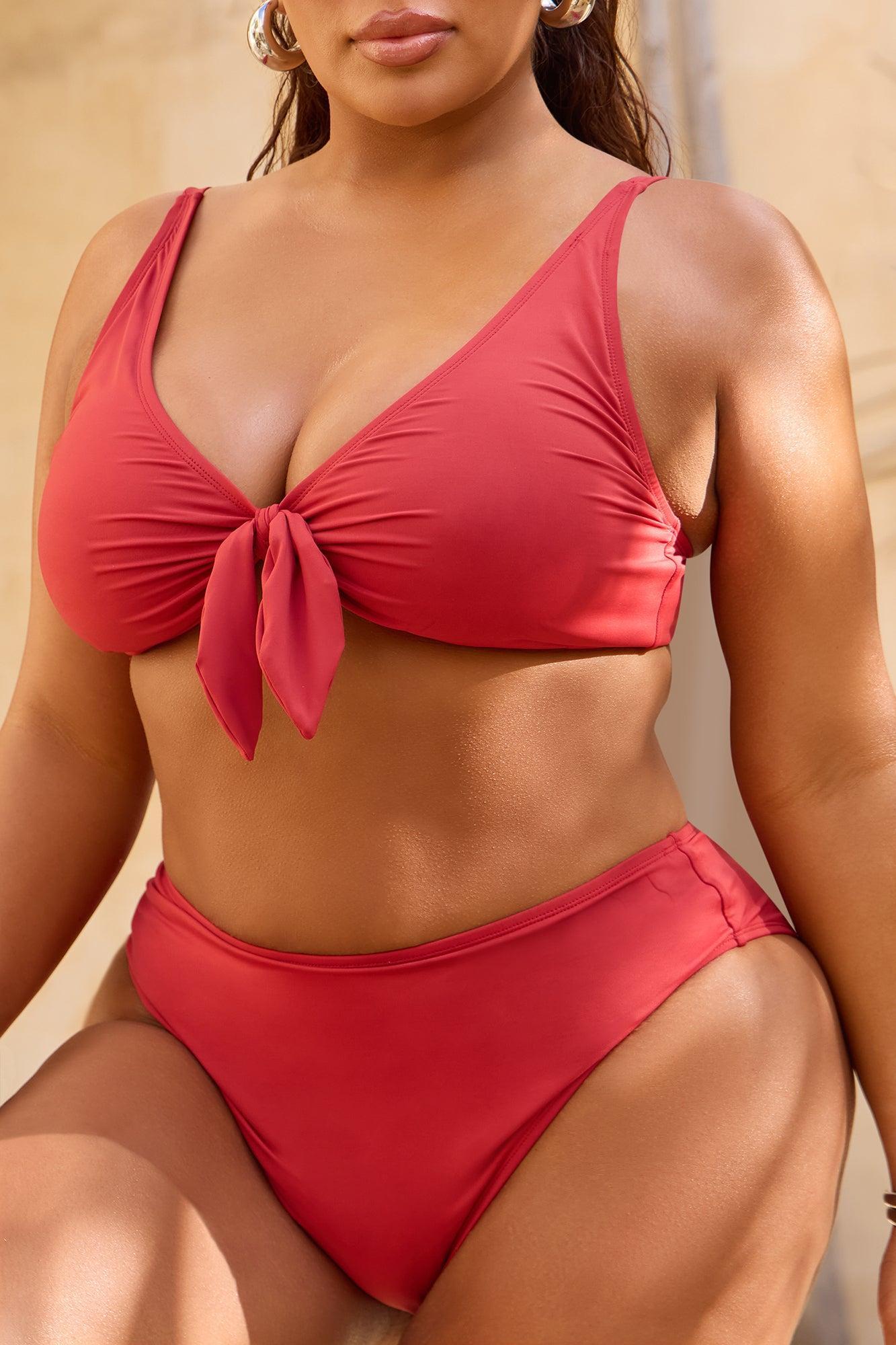 Beachy Summer Strappy 2 Piece Bikini - Rust Product Image