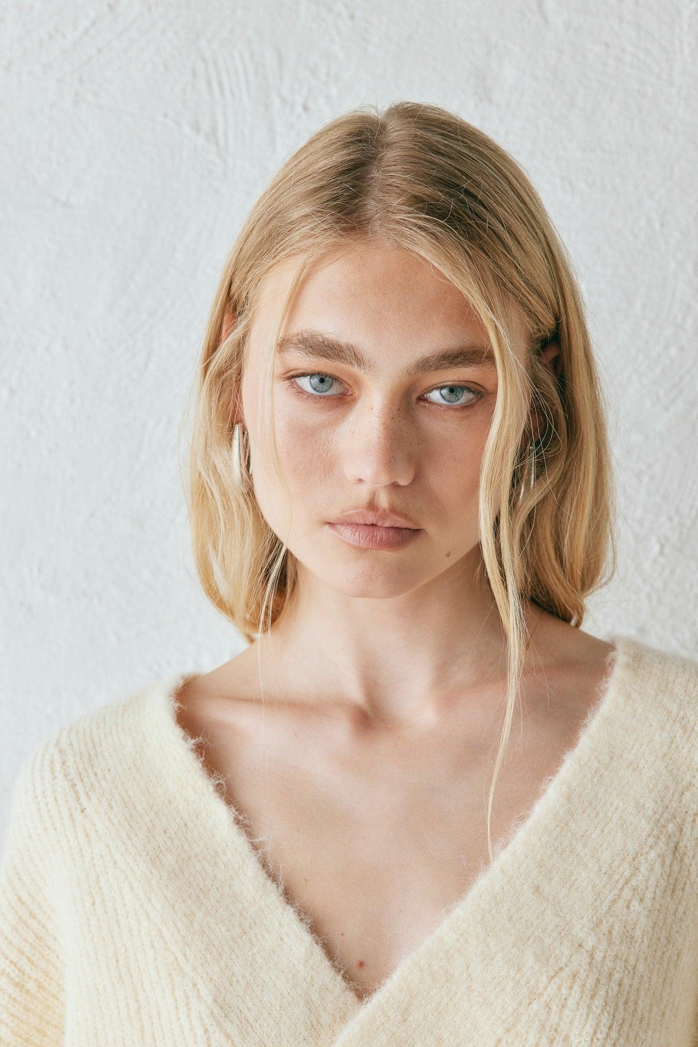 Samira Knit Cardigan Cream Product Image