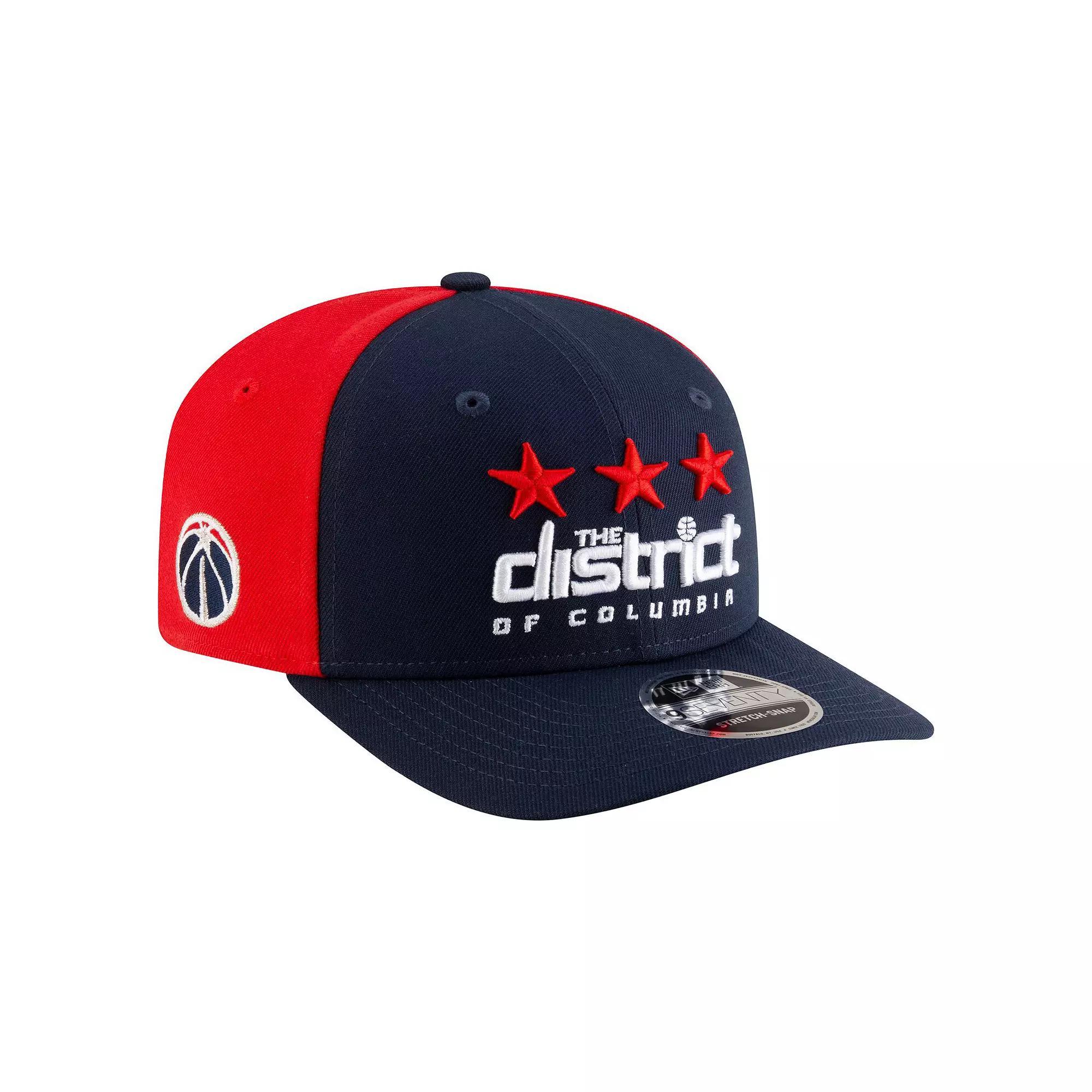 Men's New Era  Navy Washington Wizards Statement Edition Jersey Hook 9SEVENTY Stretch-Snap Hat, Wiz Blue Product Image
