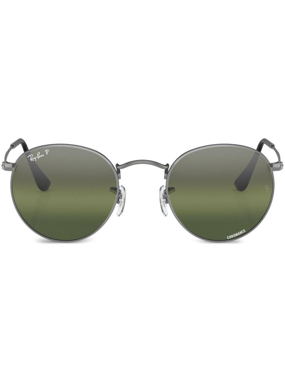 RAY BAN Round Metal Chromance Round-frame Sunglasses In Gunmetal Product Image