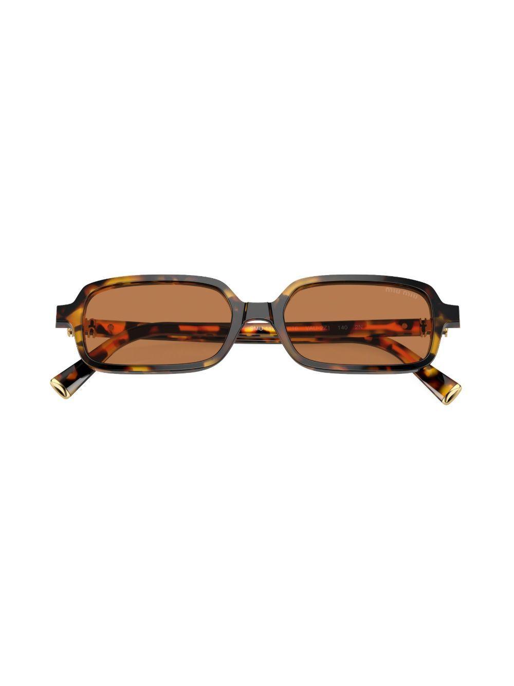 tortoiseshell-effect rectangle-frame sunglasses Product Image