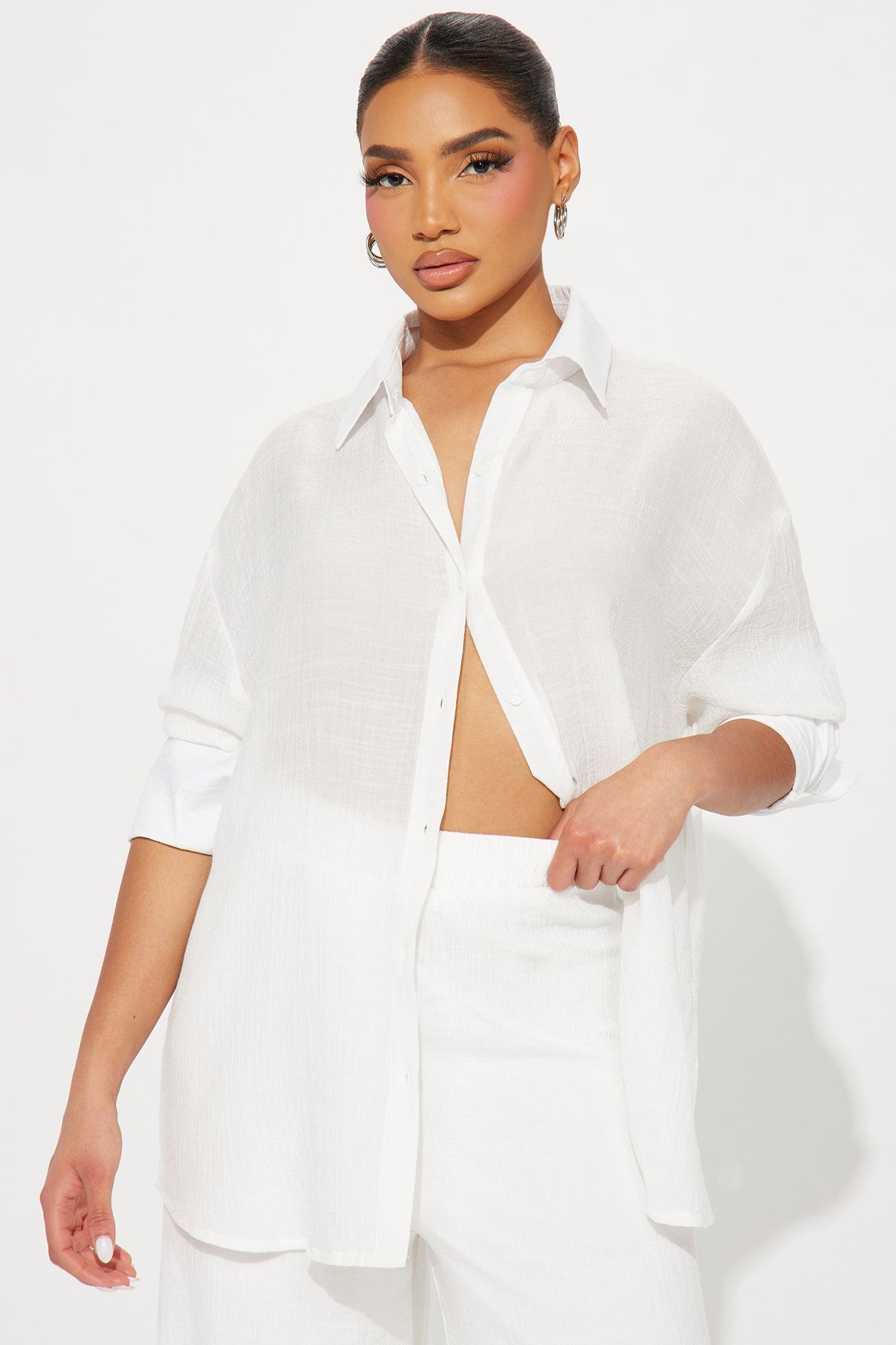 My Moment Gauze Pant Set - White Product Image