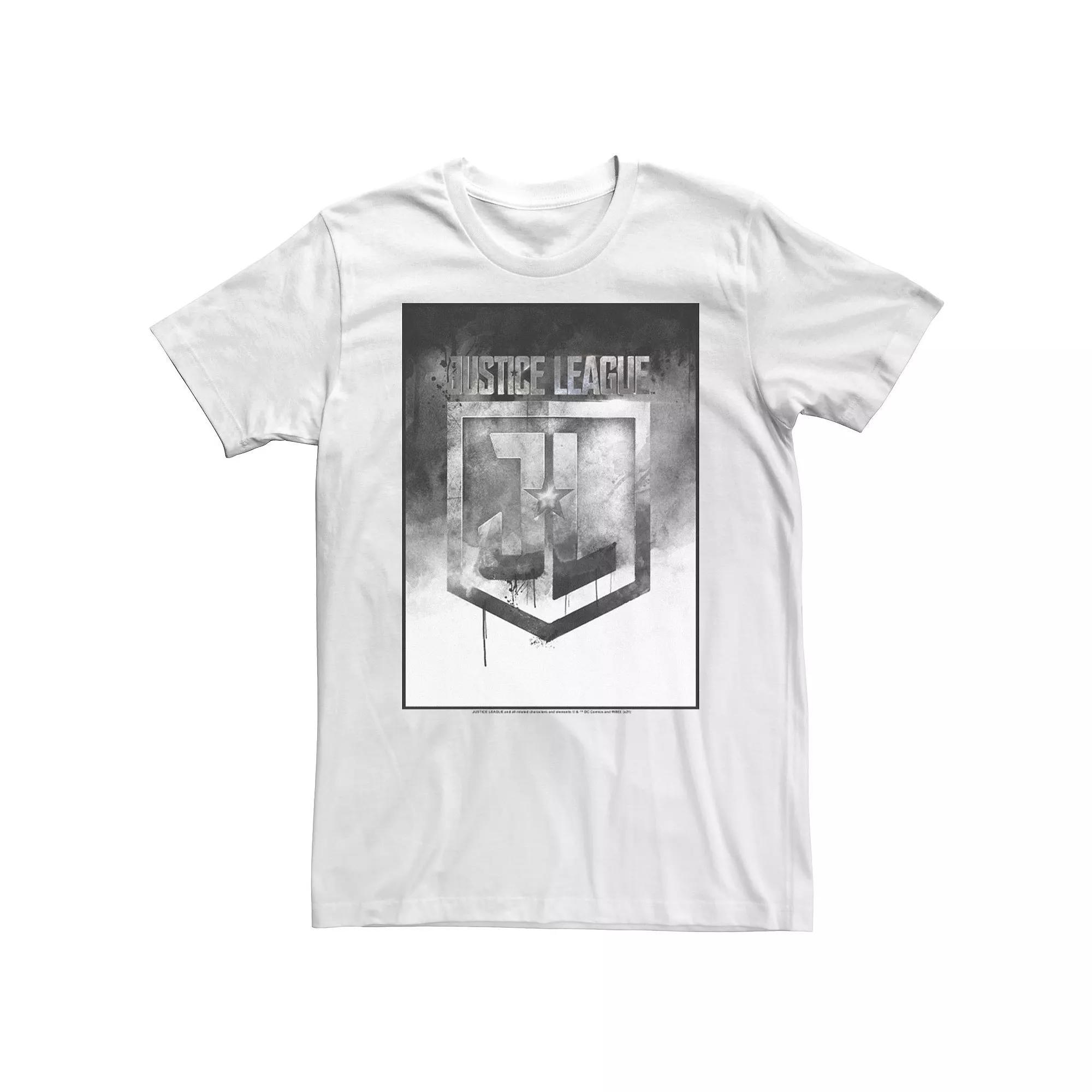 Men's DC Comics Justice League Smoky Logo Poster Tee, Size: XXL, White Product Image