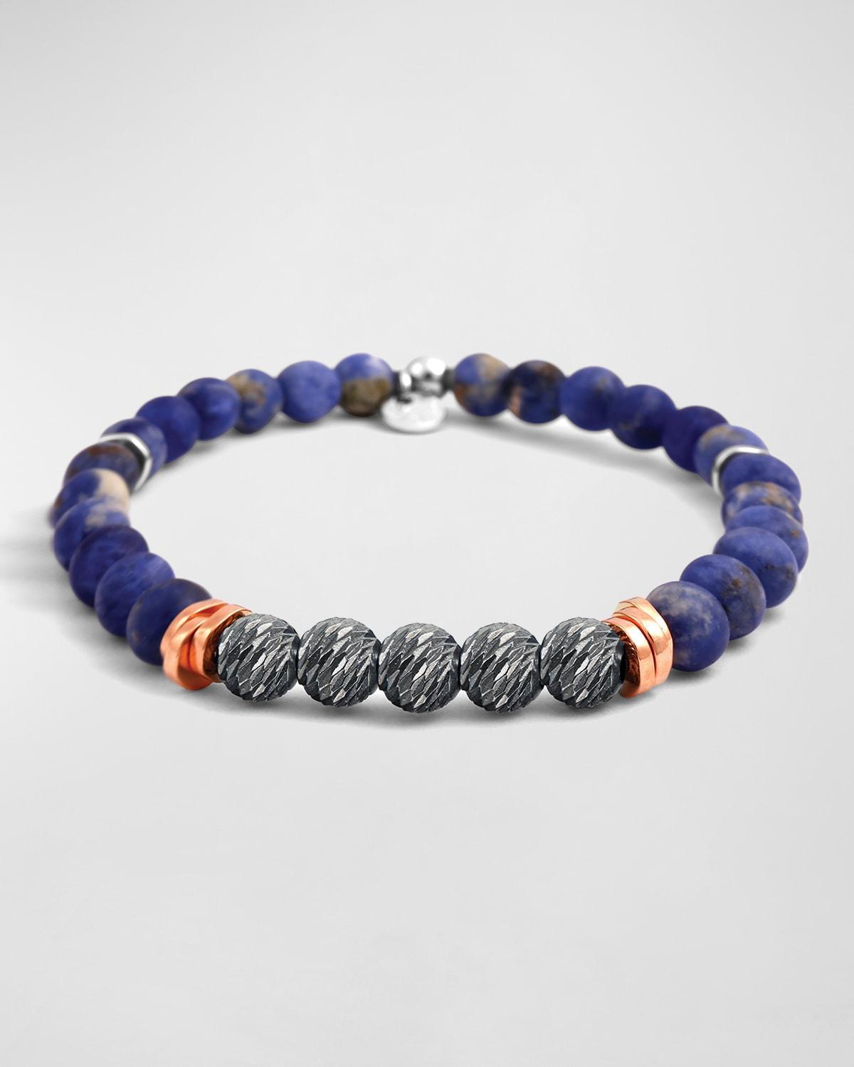 Mens Sodalite Bead Bracelet Product Image