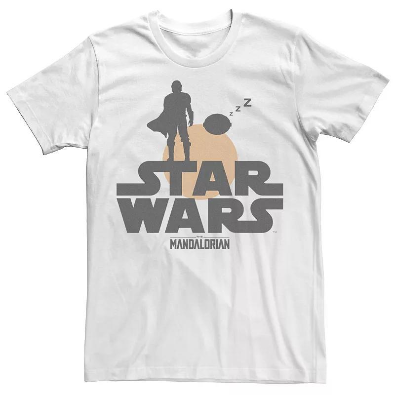 Men's Star Wars The Mandalorian The Child Sunset Silhouette Logo Tee,  Product Image