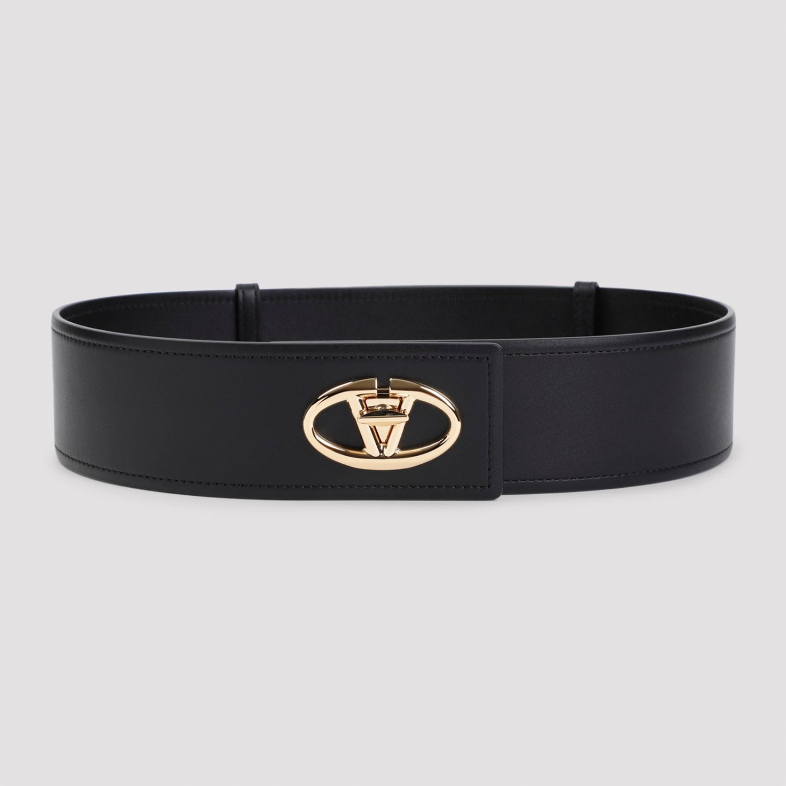 Vlogo Black Calf Leather Belt Product Image