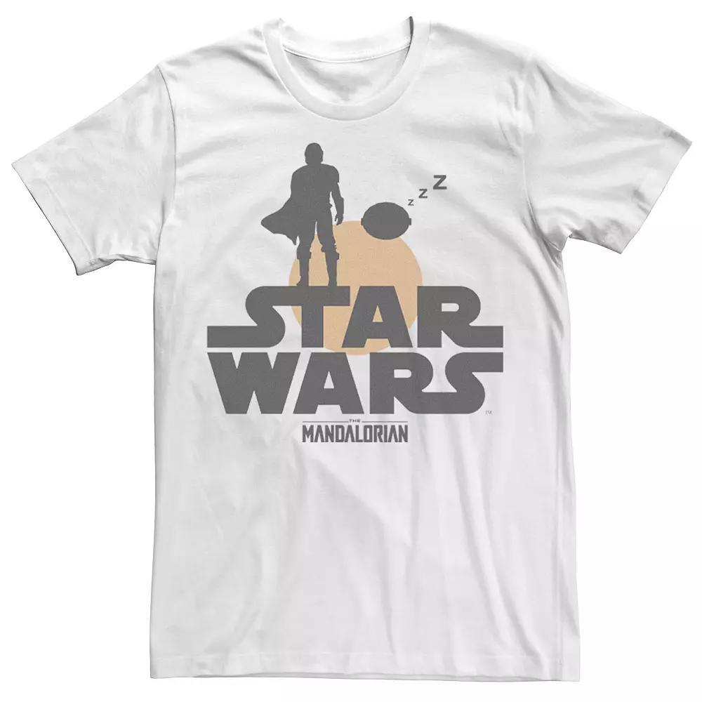 Men's Star Wars The Mandalorian The Child Sunset Silhouette Logo Tee,  Product Image