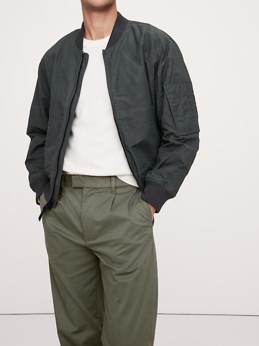 Pleated Cropped Italian-Stretch Chino Product Image