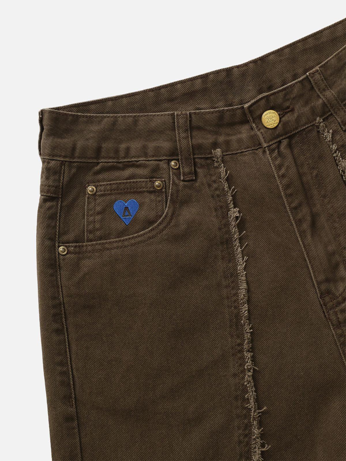 Aelfric Eden Fringe Patchwork Baggy Jeans Product Image