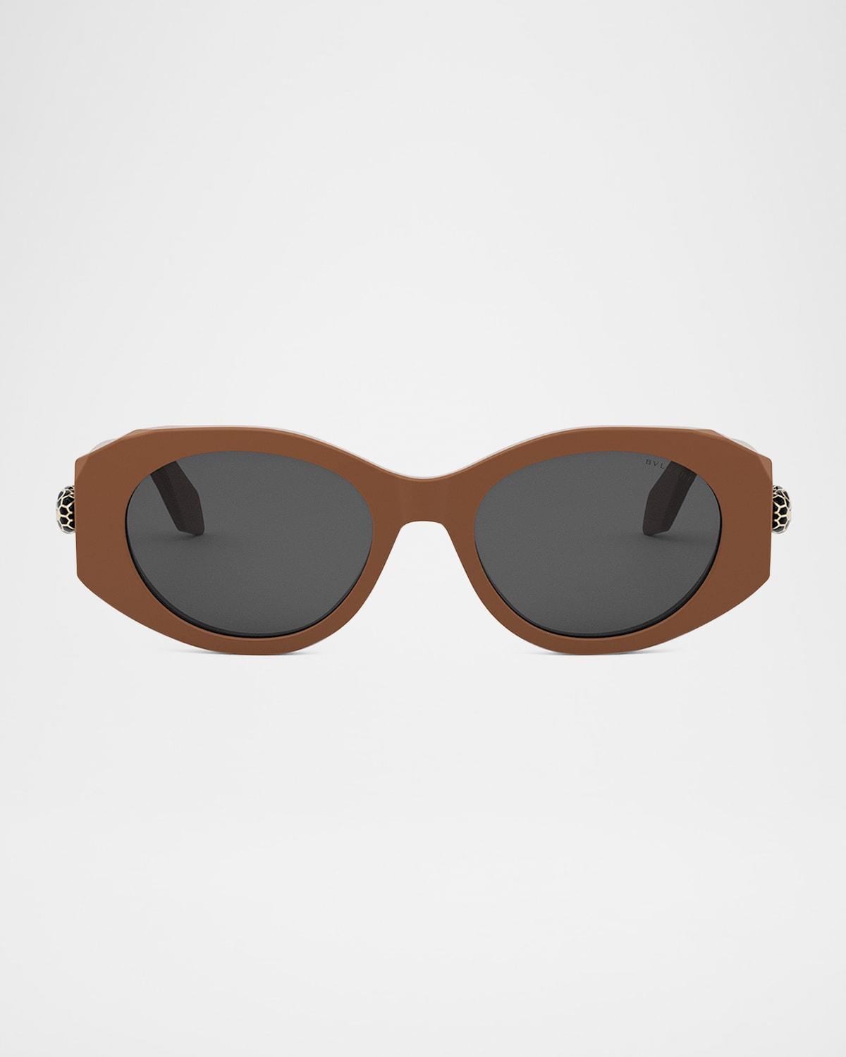 Logo Acetate Oval Sunglasses Product Image