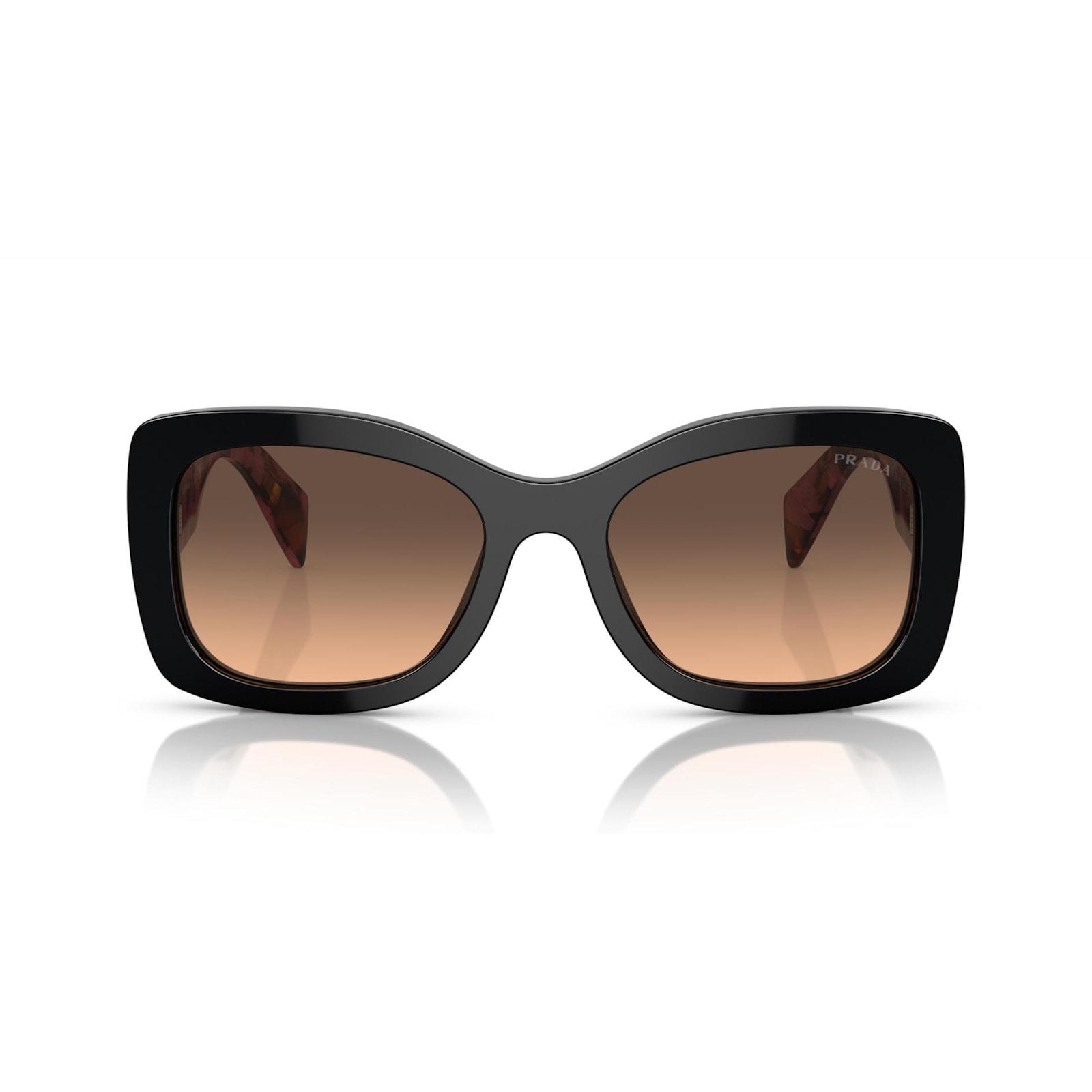 PRADA Gradient Acetate Oval Sunglasses In Mahogany Product Image