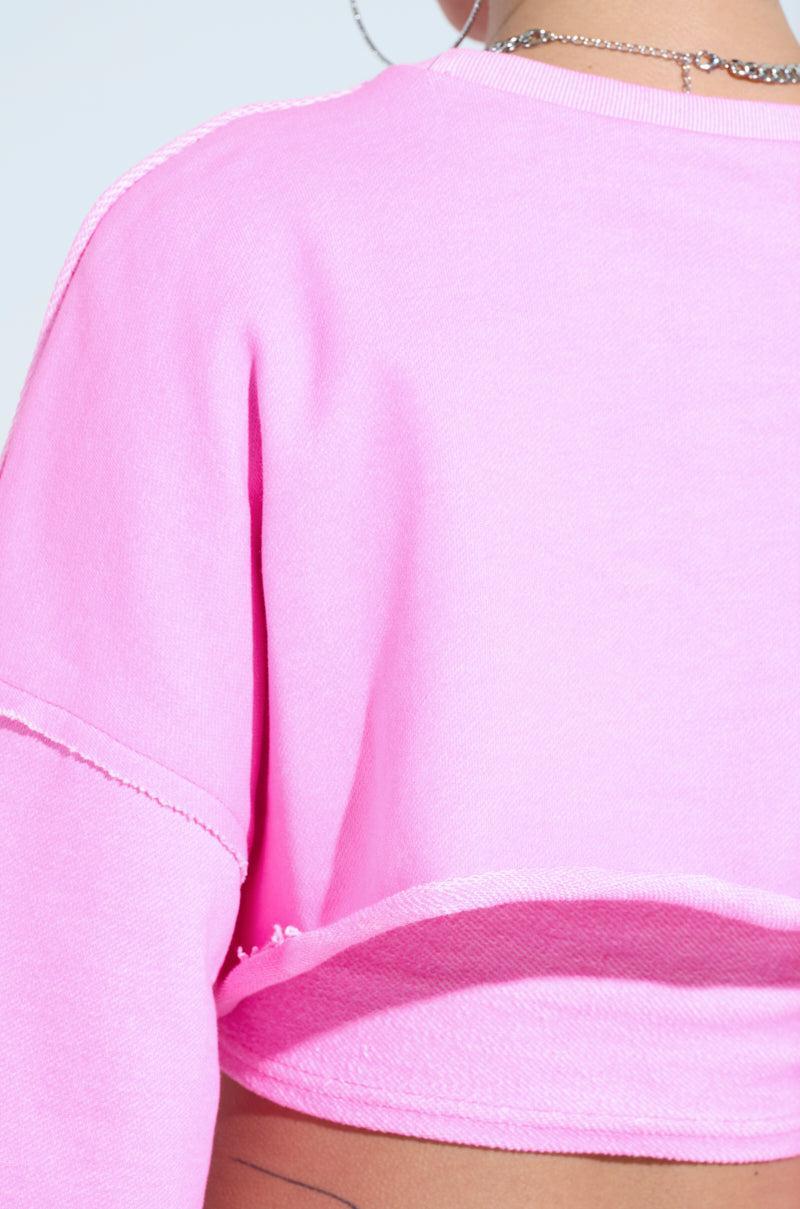 ISSA DOUBLE LAYER CROP SWEATSHIRT Product Image