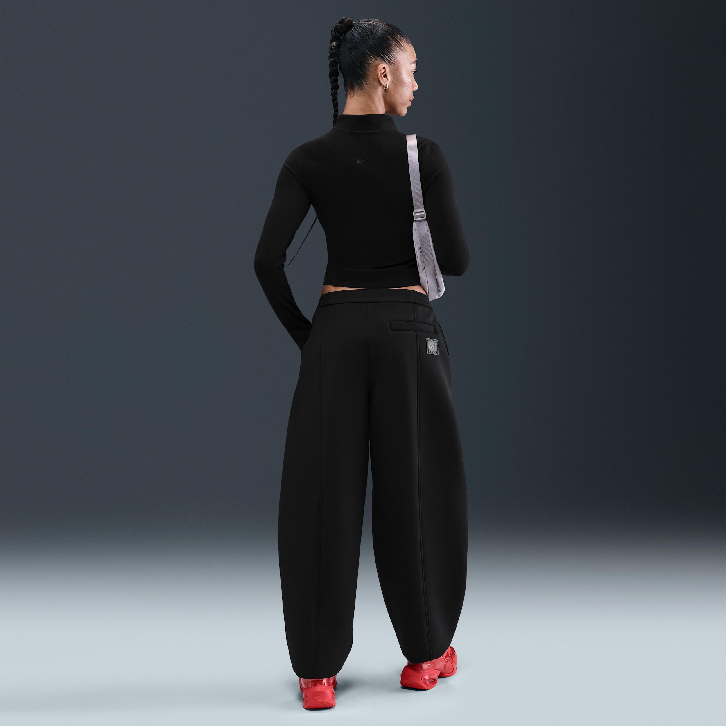 Womens Nike Sportswear Modern Fleece Mid-Rise Loose Pants | HV1964-010 Product Image