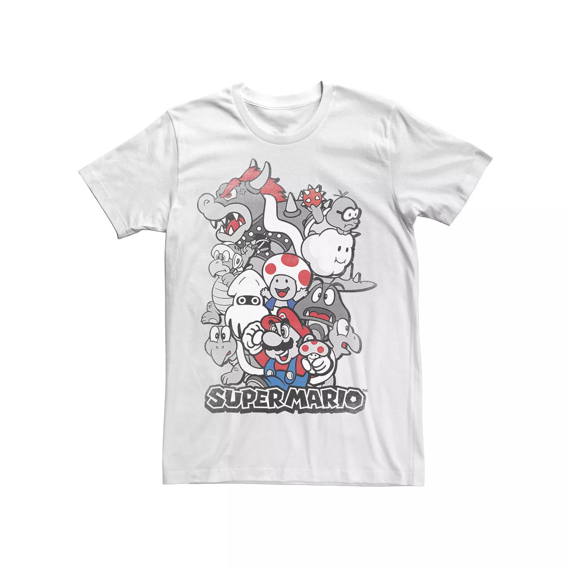 Men's Nintendo Super Mario Kingdom Tee, Size: Small, White Product Image
