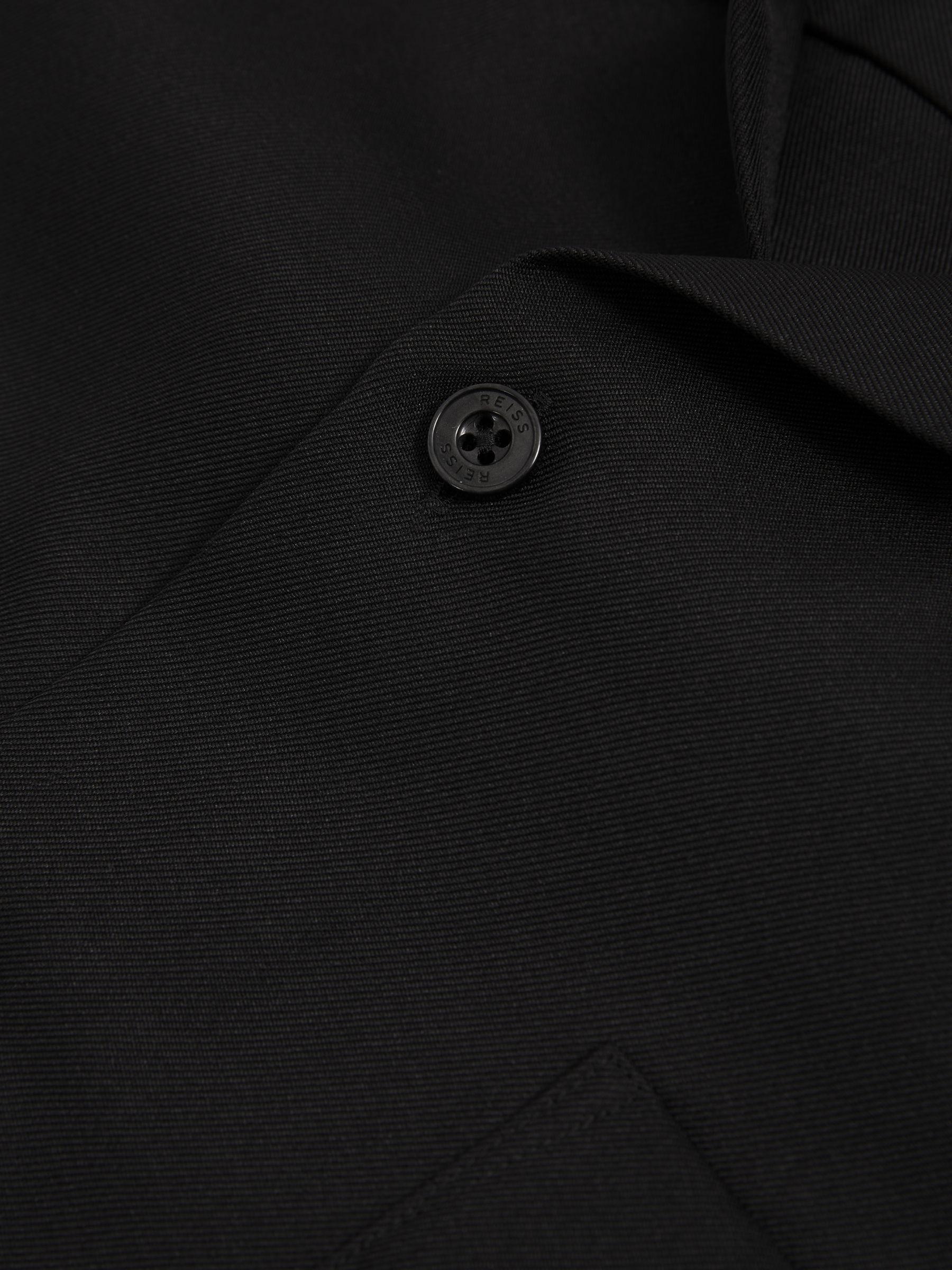 Cuban Collar Button-Through Shirt in Black Product Image