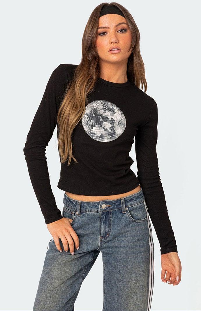 Edikted Women's Disco Girl Long Sleeve T-Shirt Product Image