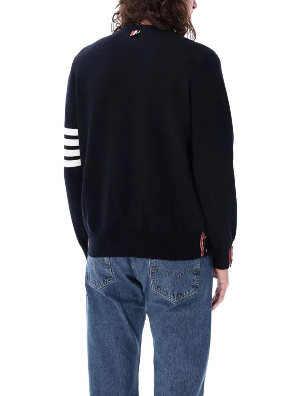 Milano Stitch Crew Neck Pullover In Cott In Black Product Image