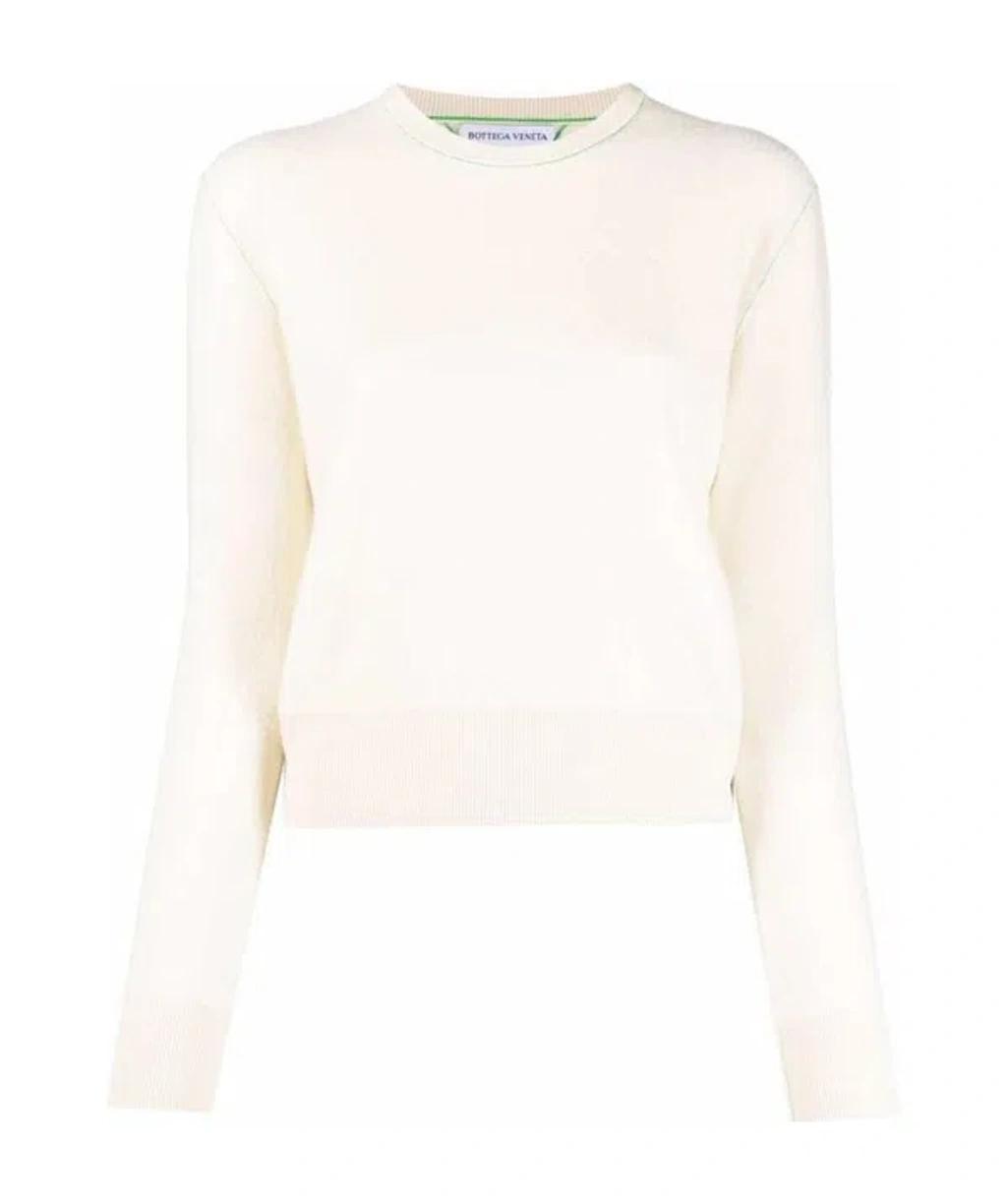 BOTTEGA VENETA Felted Wool Jumper In White Product Image