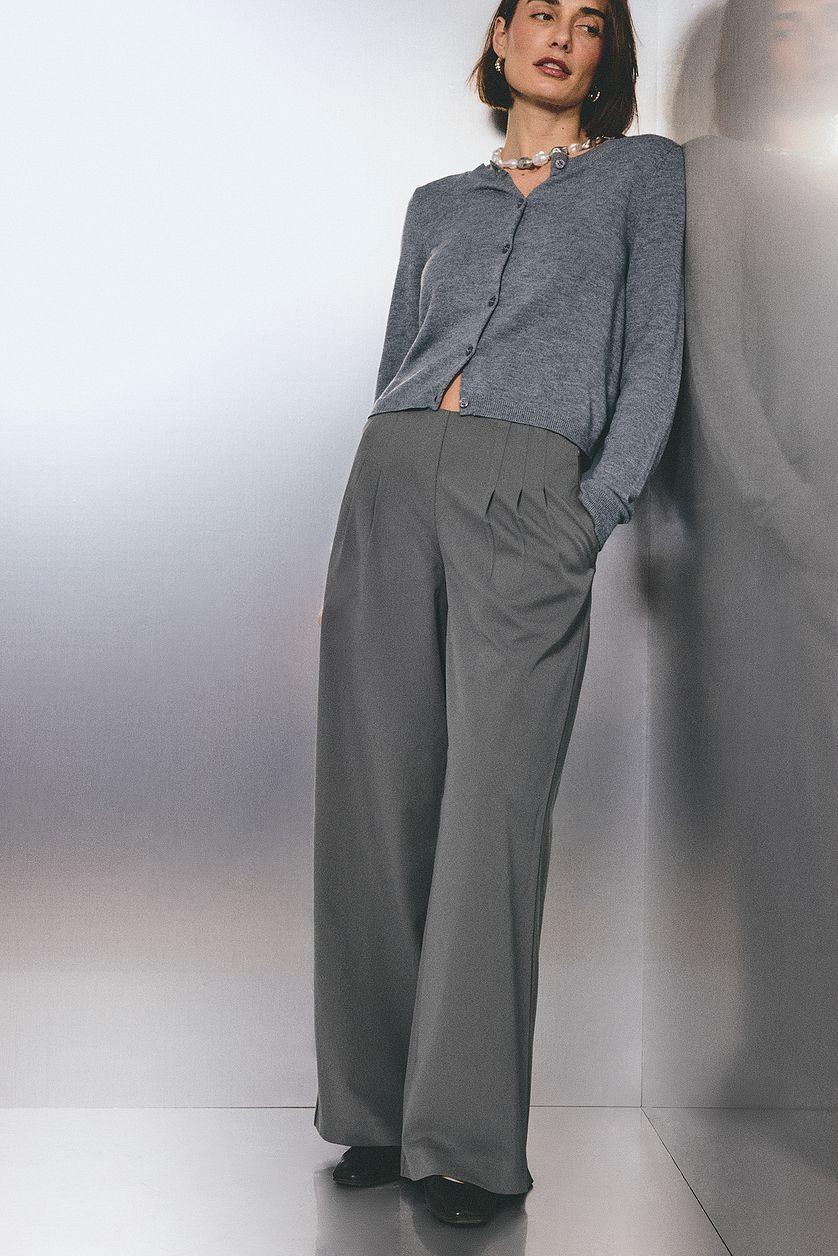 Wide Mid Waist Trousers Product Image