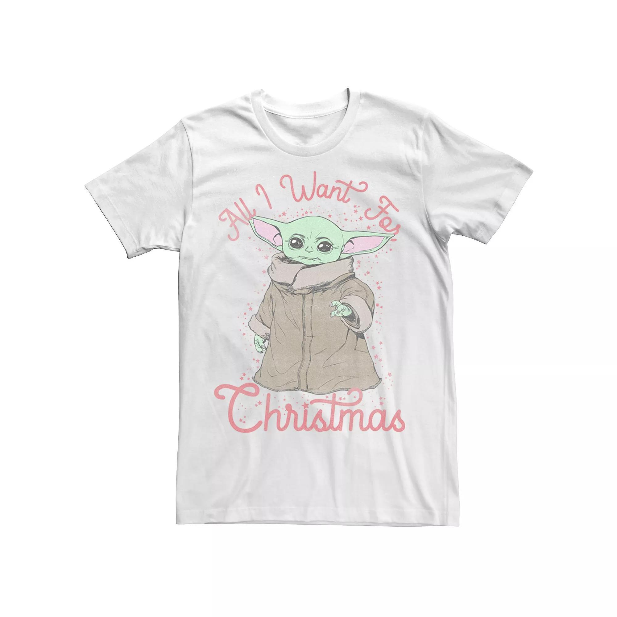 Men's Star Wars The Mandalorian The Child All I Want For Christmas Tee,  Product Image
