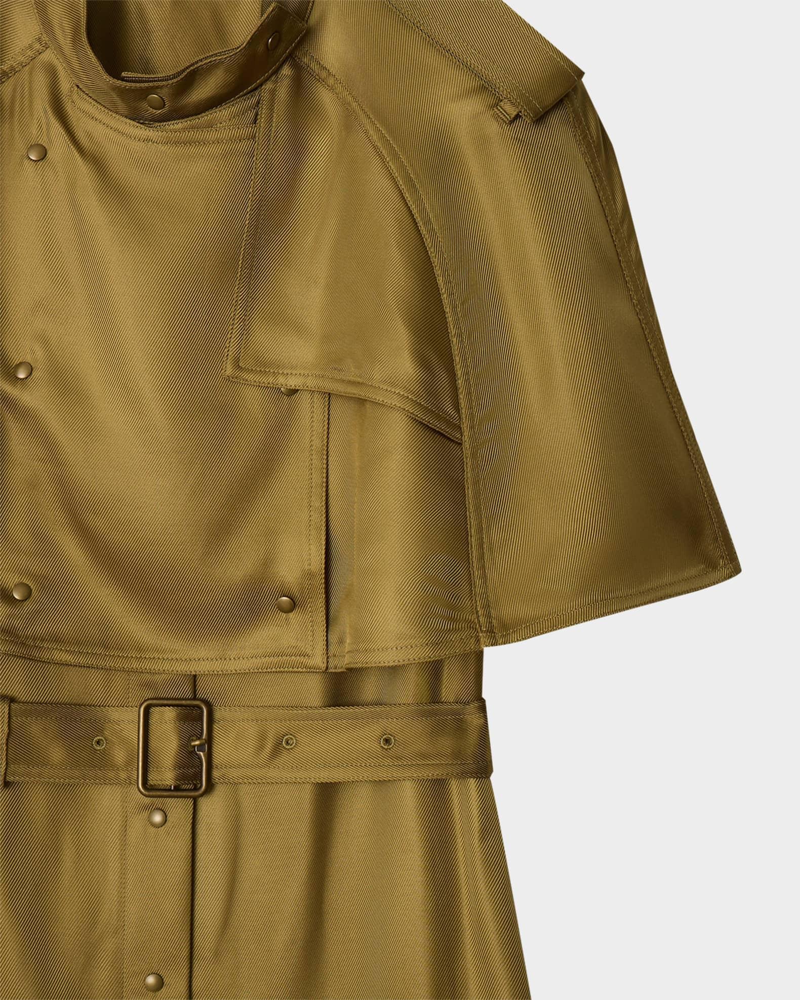 Belted Cape Viscose Trench Dress Product Image