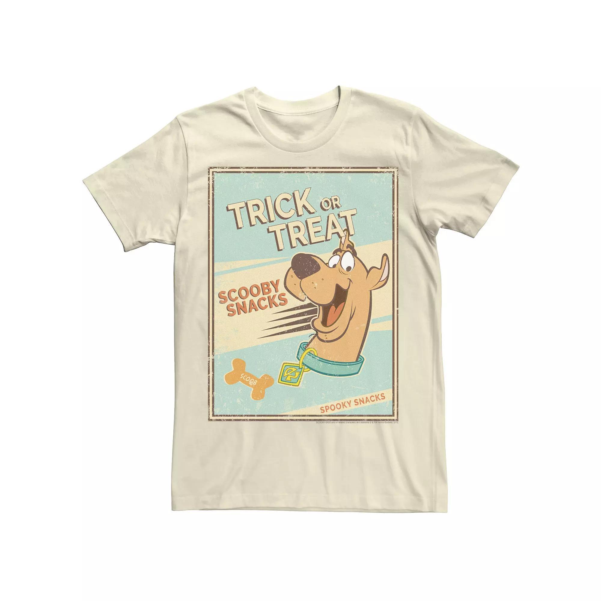 Men's Scooby-Doo Trick Or Treat Scooby Snacks Spooky Snacks Poster Tee,  Product Image