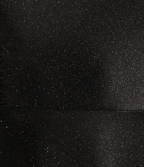 Honey and Rosie One Shoulder Glitter Knit A-Symmetrical Midi Dress Product Image