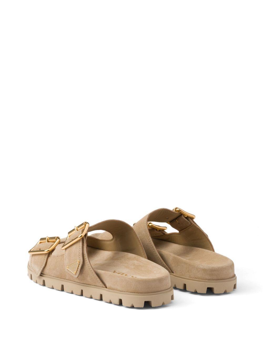 triangle-logo suede slides Product Image