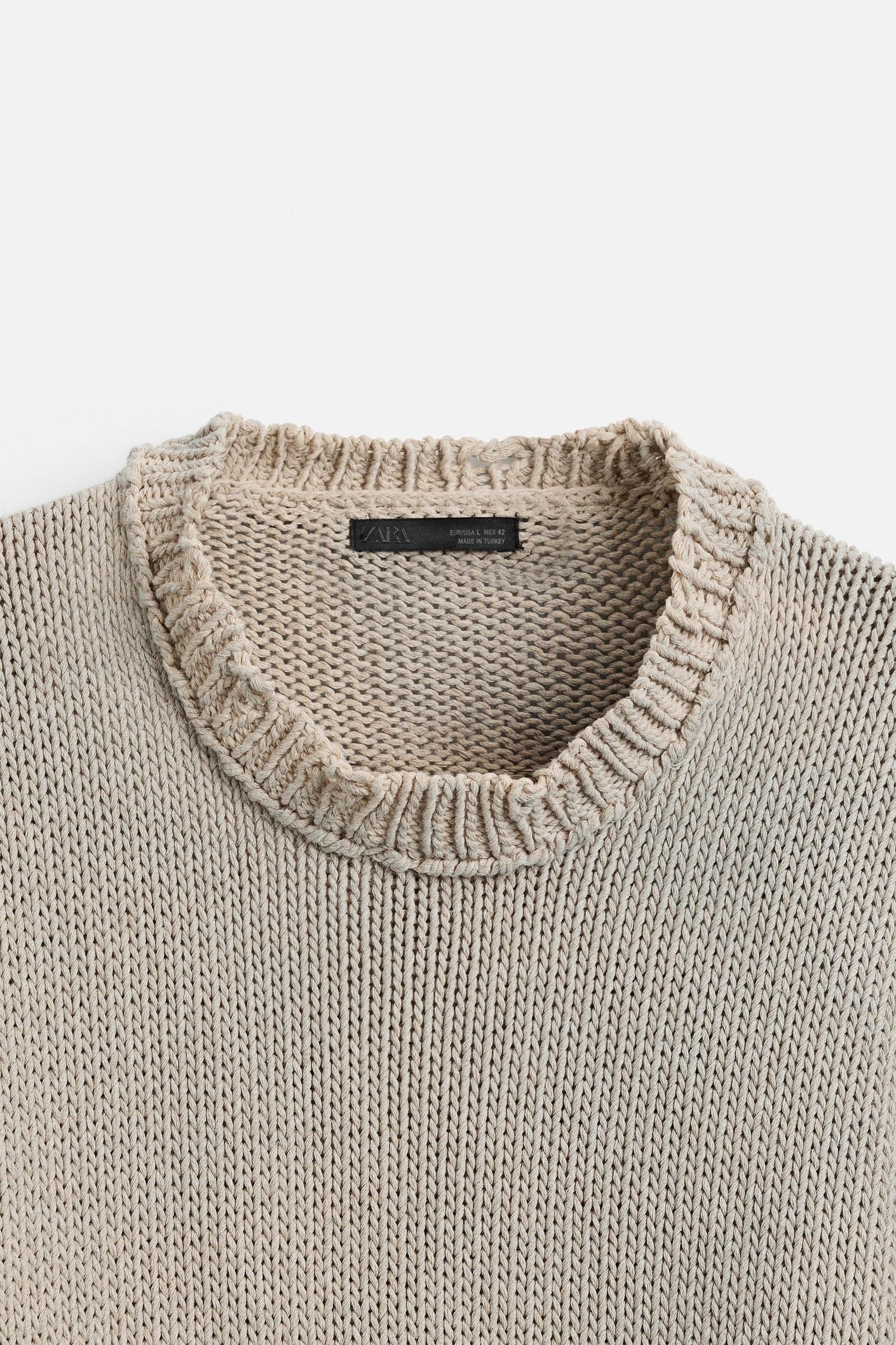 WASHED RIPPED EFFECT SWEATER Product Image