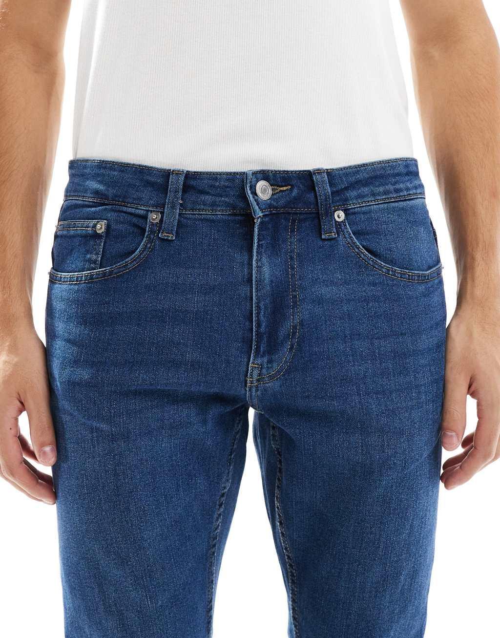 ONLY & SONS regular fit jeans in mid blue wash Product Image