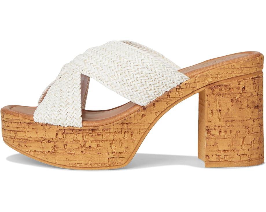 Adorned Metallic Raffia Slide Sandal Product Image