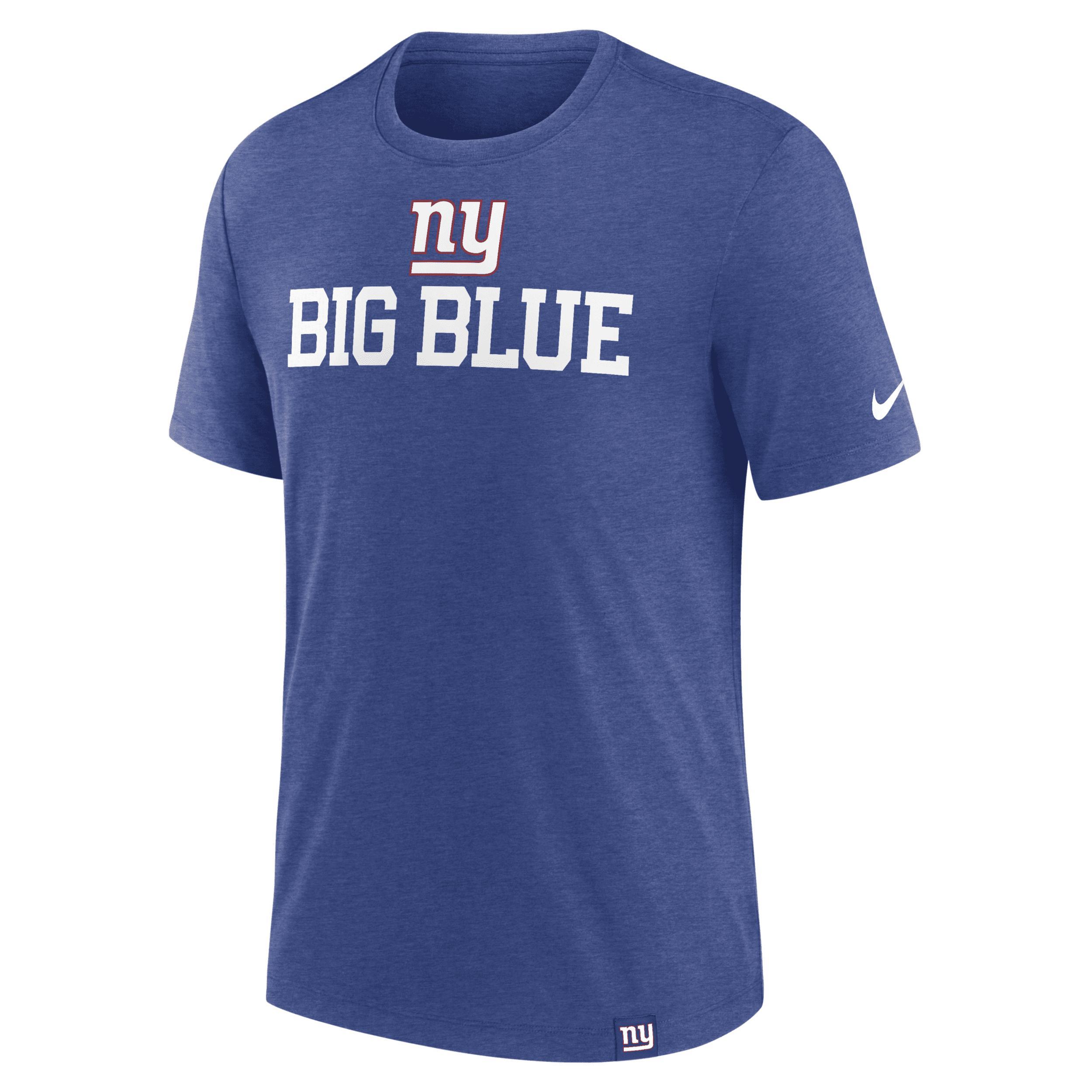 Men's Nike Royal New York Giants Blitz Tri-Blend T-Shirt, Size: 3XL, Blue Product Image