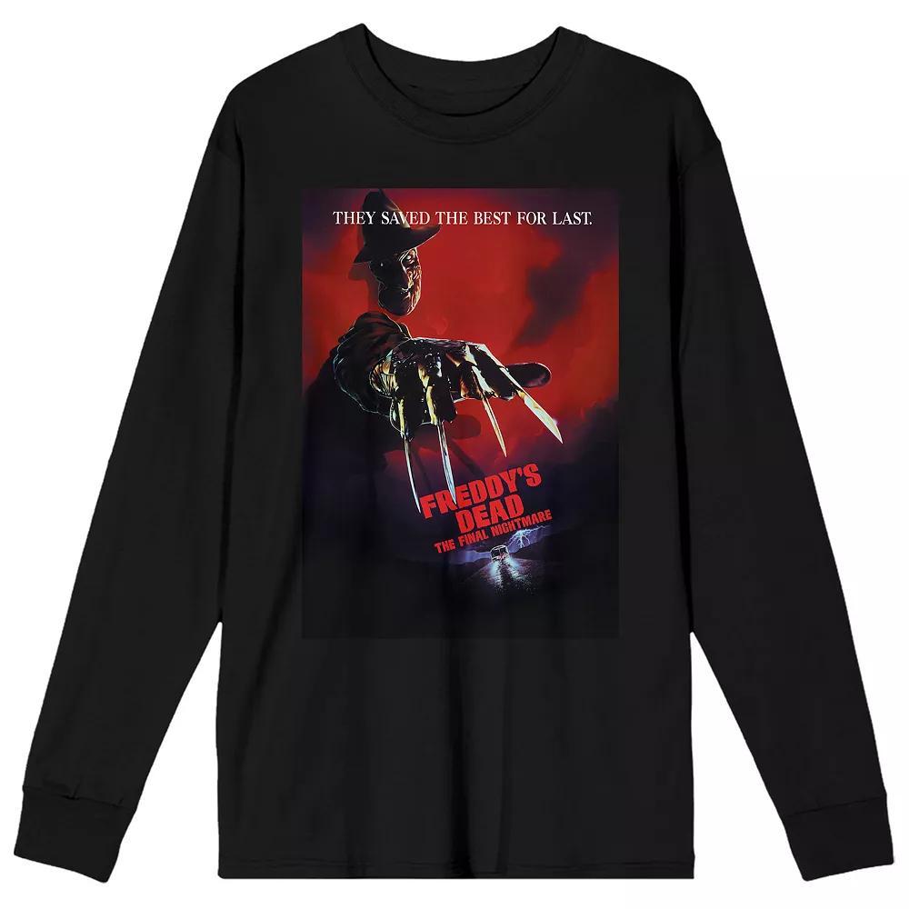 Men's Nightmare on Elm Street Poster Long Sleeve Tee, Size: XXL, White Product Image