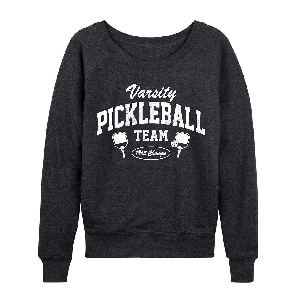 Women's Varsity Pickleball French Terry Long Sleeve Tee, Girl's, Size: XXL, Grey Gray Product Image