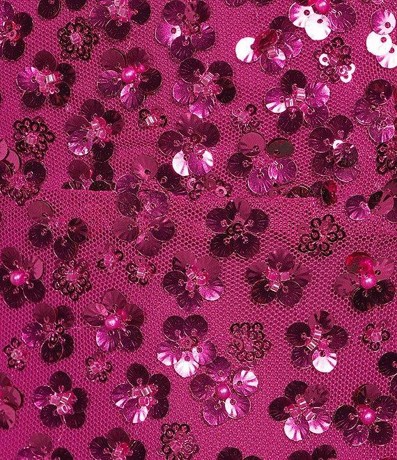 Midnight Doll 3D Sequin Spaghetti Strap Back Detail Bodycon Dress Product Image