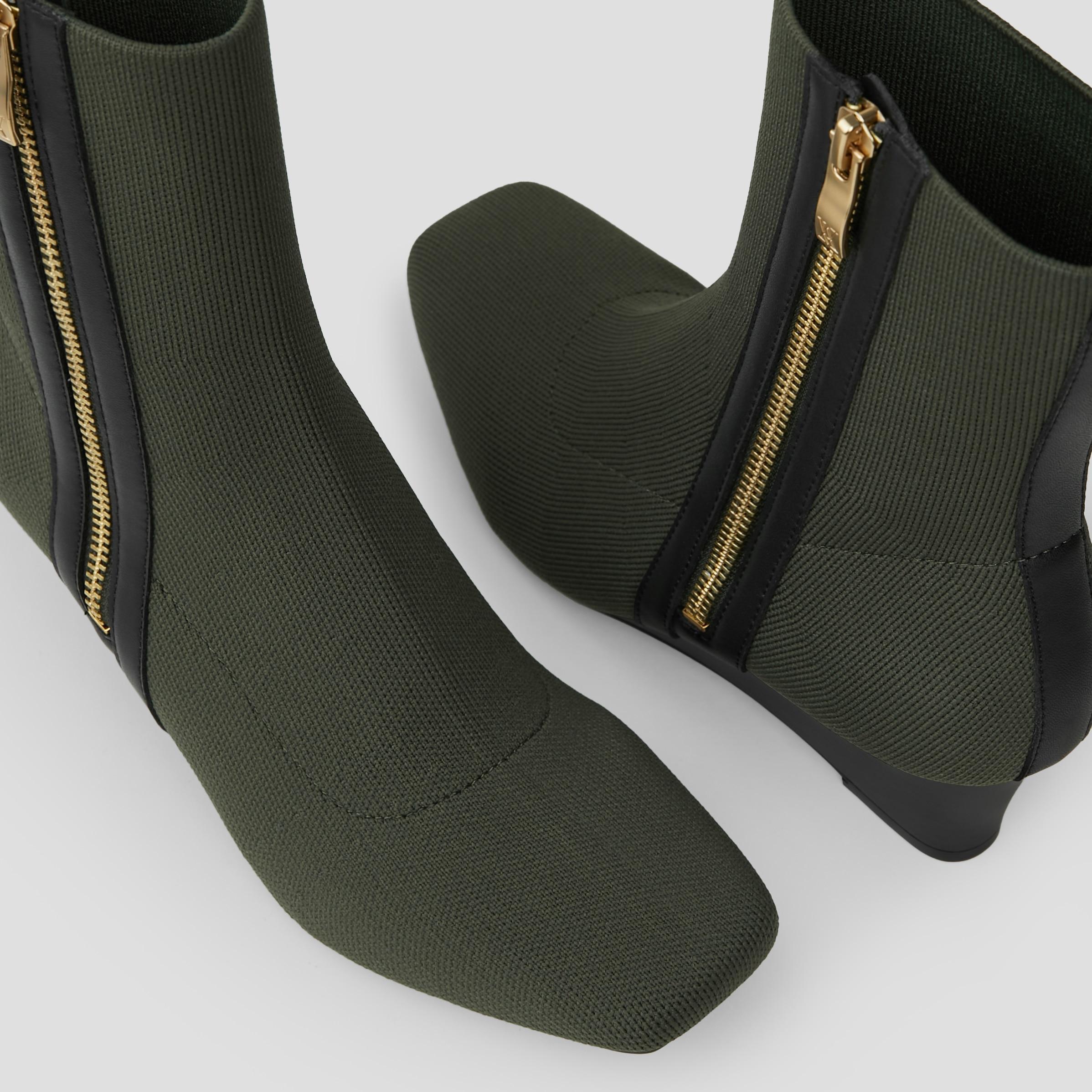 Square-Toe Water-Repellent Zipper Boots (Micaela) Product Image