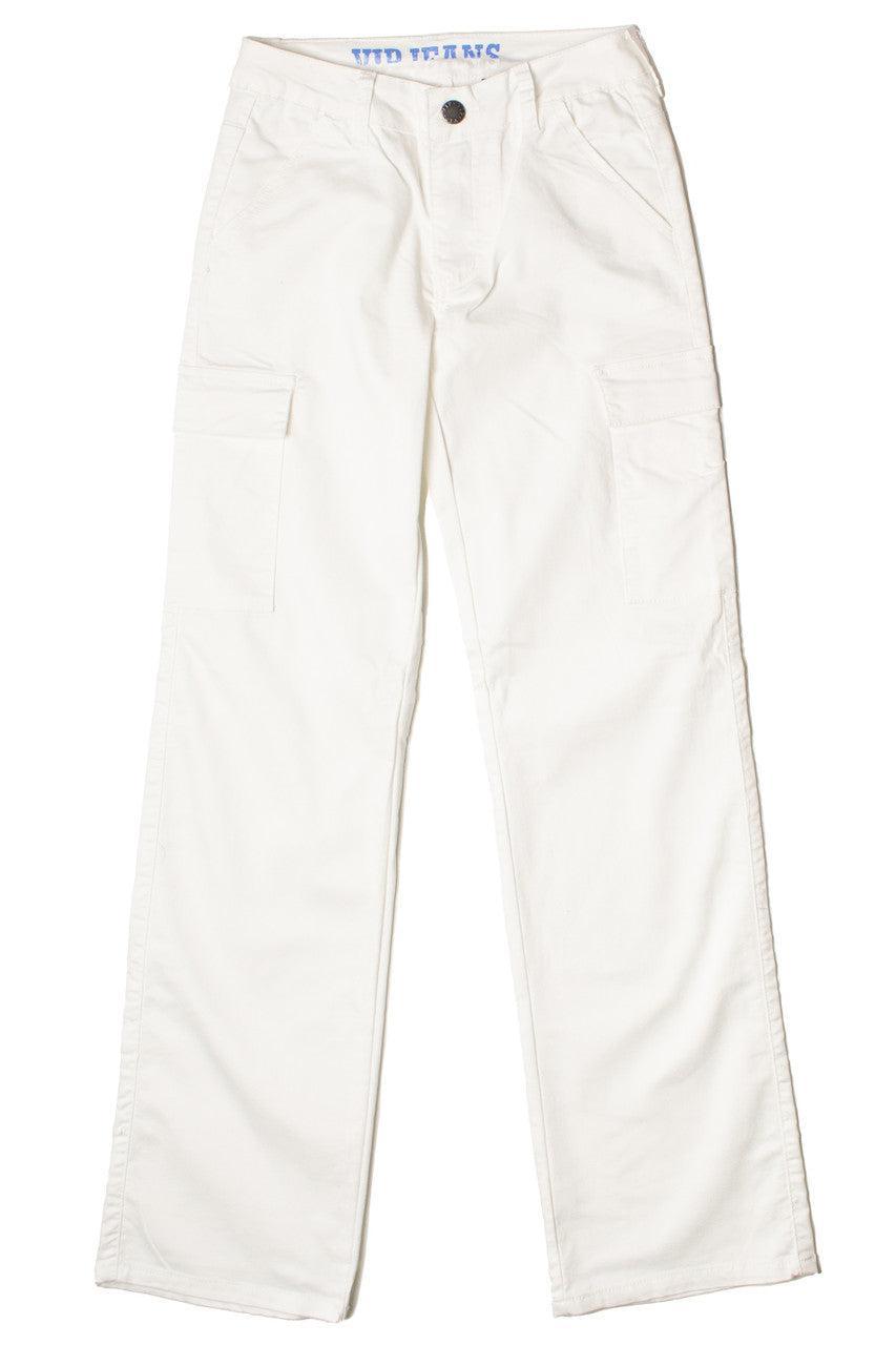 White Cargo Pants Product Image