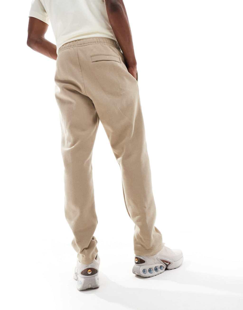 Nike Club open hem sweatpants in khaki Product Image