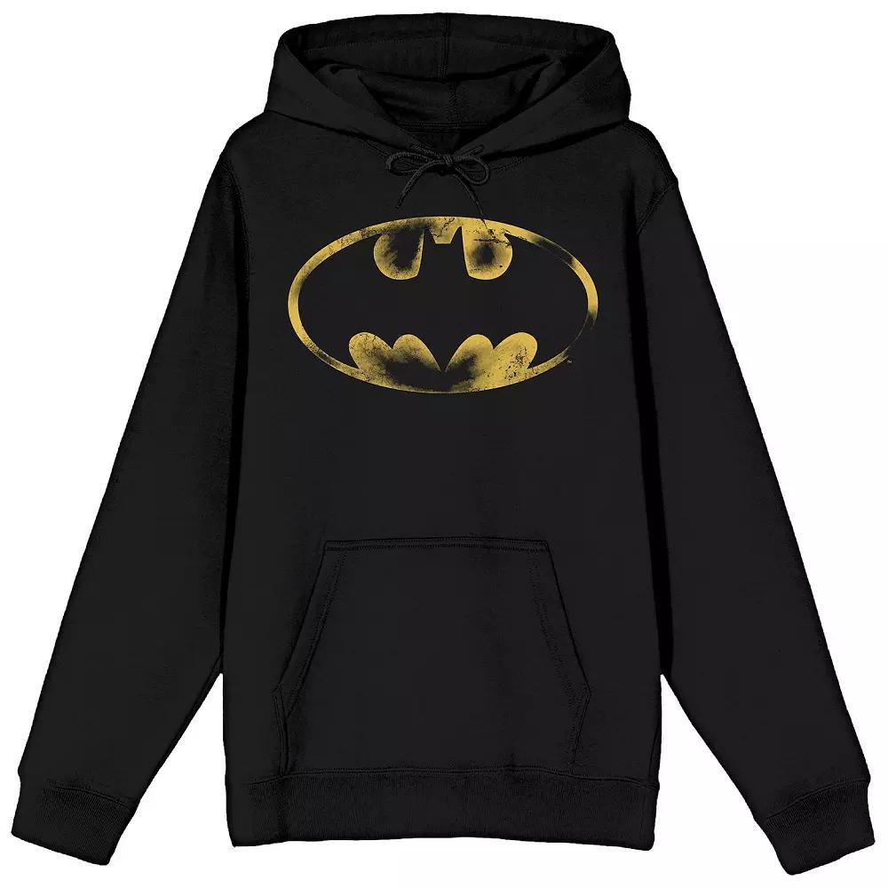 Men's Batman Core Distressed Gold Hoodie,  Product Image