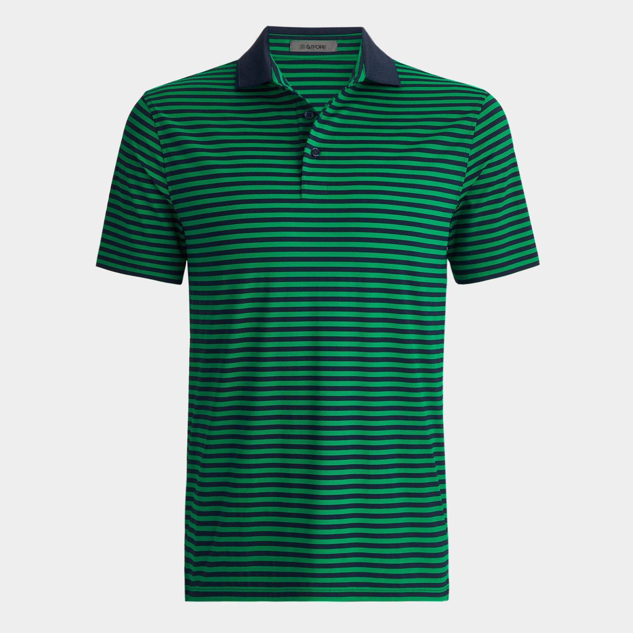 PERFORATED STRIPE TECH JERSEY POLO Product Image