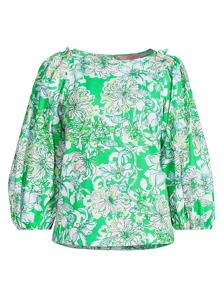 Womens Barbara Floral Boatneck Blouse Product Image