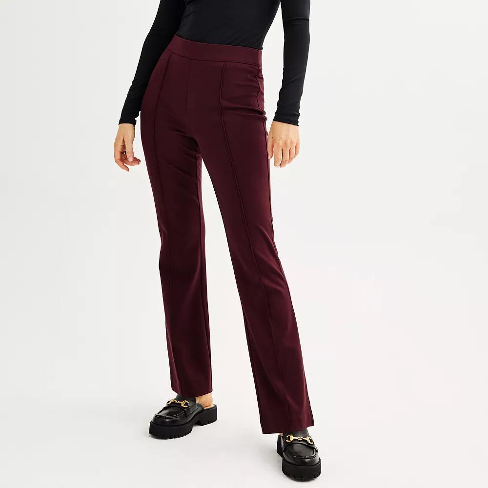 Women's Nine West Pintuck Bootcut Ponte Pants,  Product Image