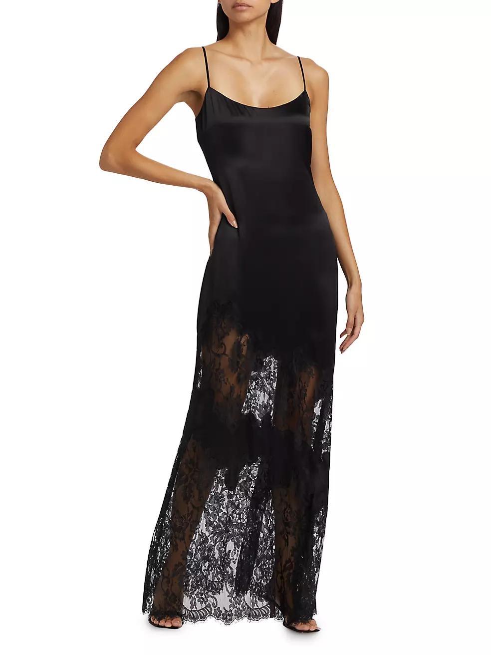 Silvana Silk-Lace Sleeveless Gown Product Image