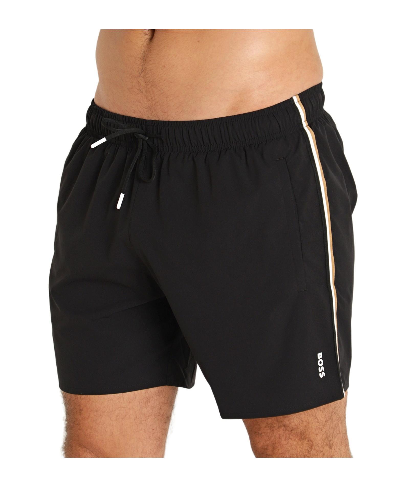 HUGO BOSS Logo Swimming Trunks In Black Product Image