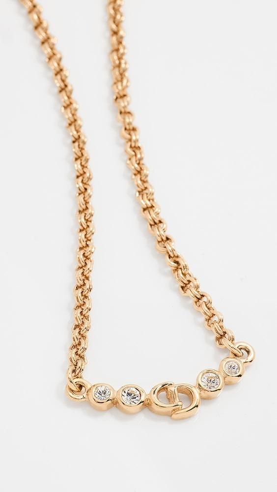 What Goes Around Comes Around Dior Gold Crystal CD Necklace | Shopbop Product Image