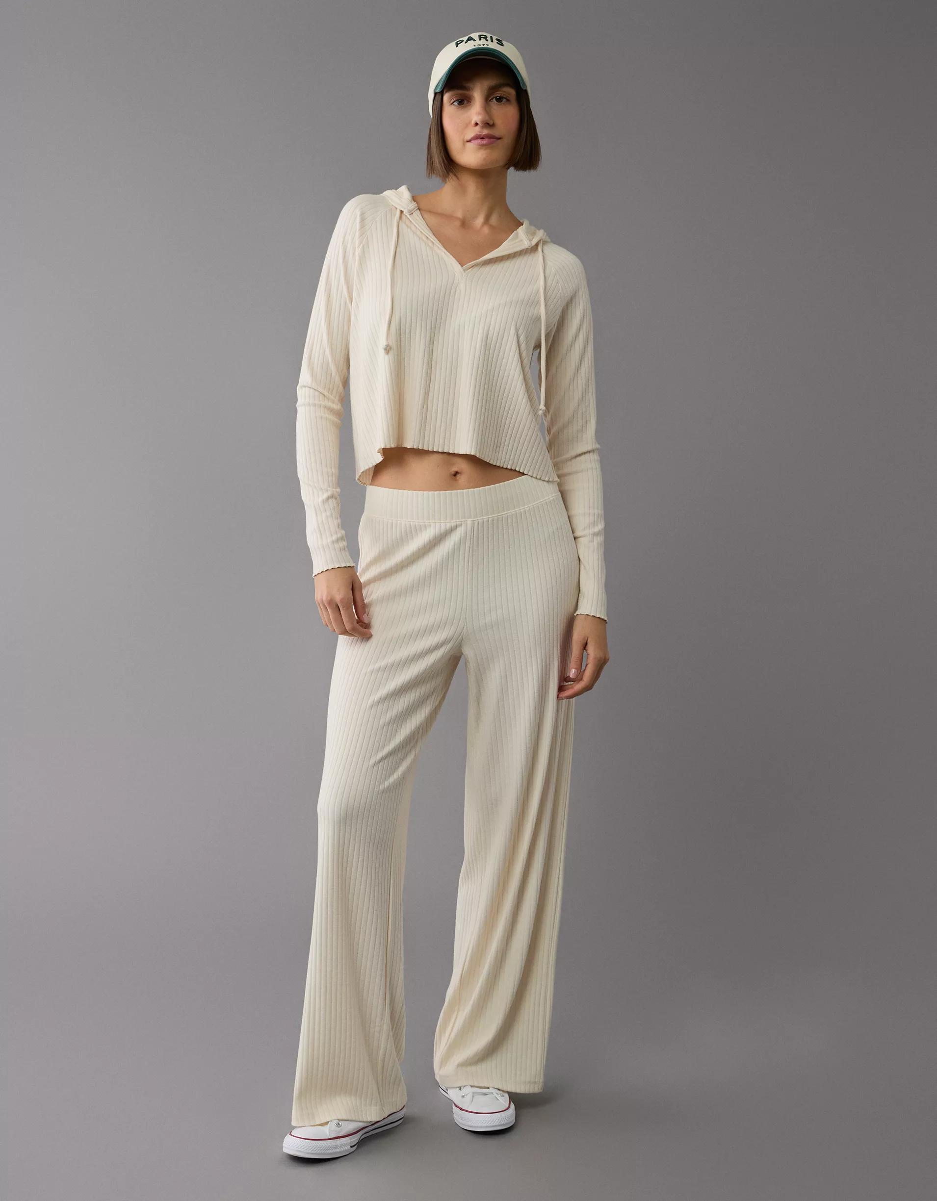 AE Cropped Sweater Lounge Hoodie Product Image