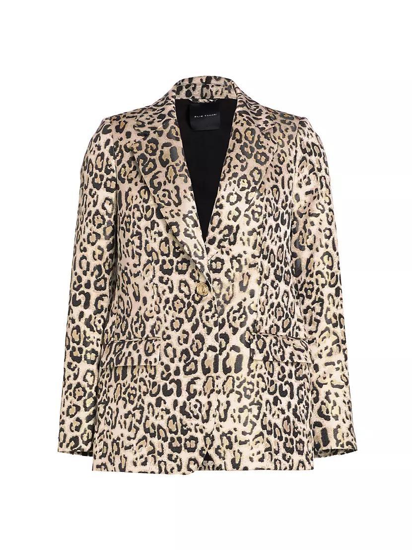 The Marcie Leopard-Print Blazer Product Image