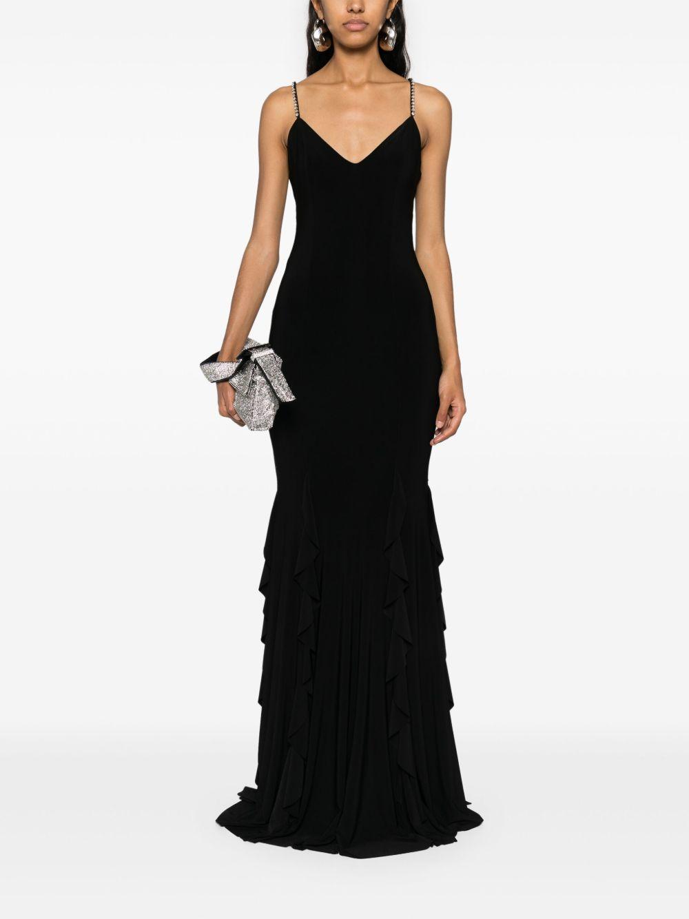 ruffled chiffon maxi dress Product Image