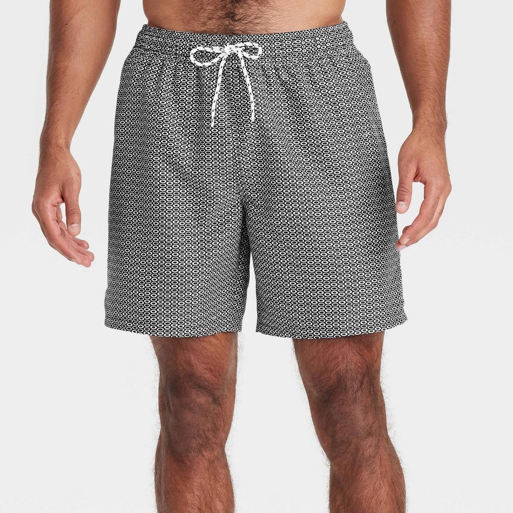 Mens 7 Regular Fit Swim Shorts - Goodfellow & Co Black XS Product Image