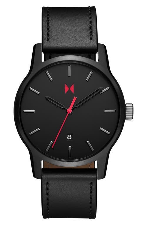 MVMT Mens Classic II Analog Black Leather Strap Watch Product Image